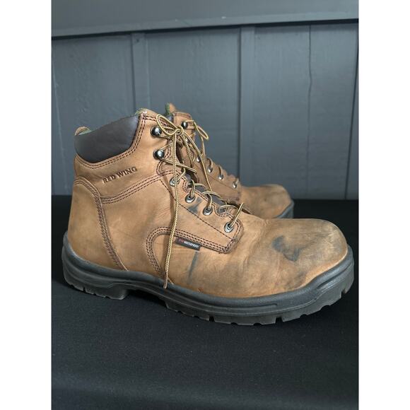 Red Wing King Toe 6 inch Waterproof Safety Toe Boot Nubuck Leather Size 13 main image 11